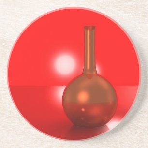 rote Flasche Untersetzer