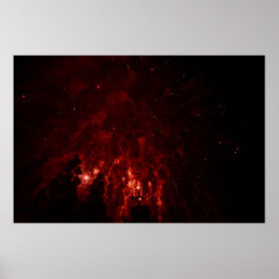 Rote Flecken in der Nacht Poster