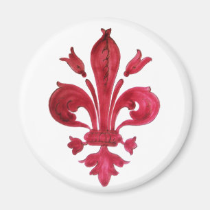 ROTE FLEUR DE LIS MAGNET