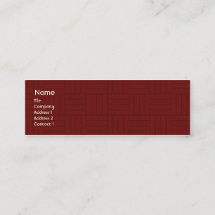 Rote Fliese - dünn Mini Visitenkarte