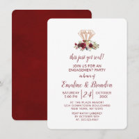 Rote Flora Diese gerade Got echte Engagement Party