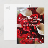 Rote Flora Elegante Blume Save the Date Hochzeit