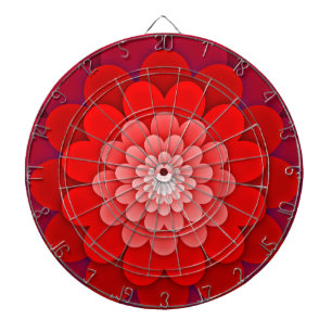 Rote Flora Mandala-58566 Dartscheibe