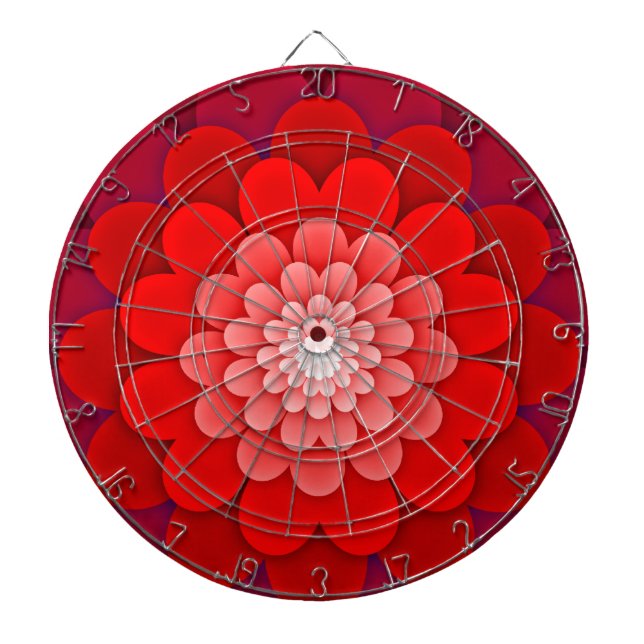 Rote Flora Mandala-58566 Dartscheibe (vorne)
