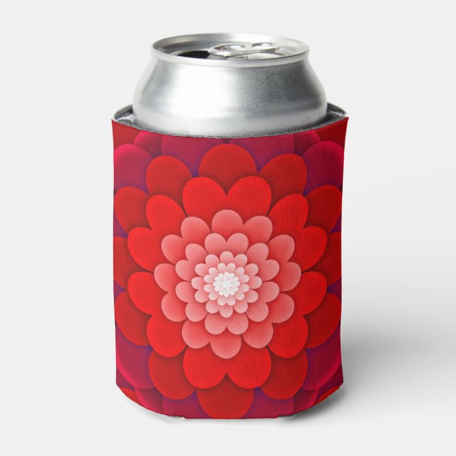 Rote Flora Mandala-58566 Dosenkühler (Kanne Vorderseite)