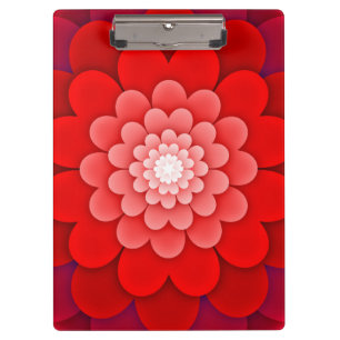 Rote Flora Mandala-58566 Klemmbrett