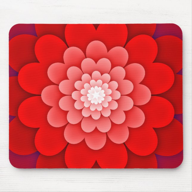Rote Flora Mandala-58566 Mousepad (Vorne)