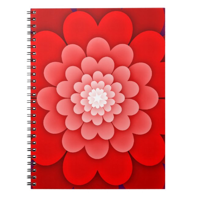 Rote Flora Mandala-58566 Notizblock (Vorderseite)