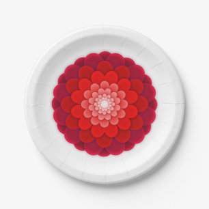 Rote Flora Mandala-58566 Pappteller