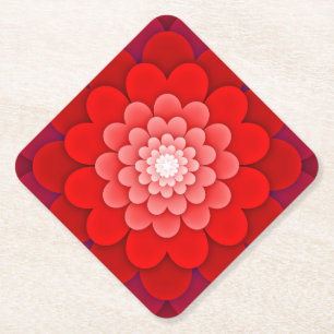 Rote Flora Mandala-58566 Untersetzer