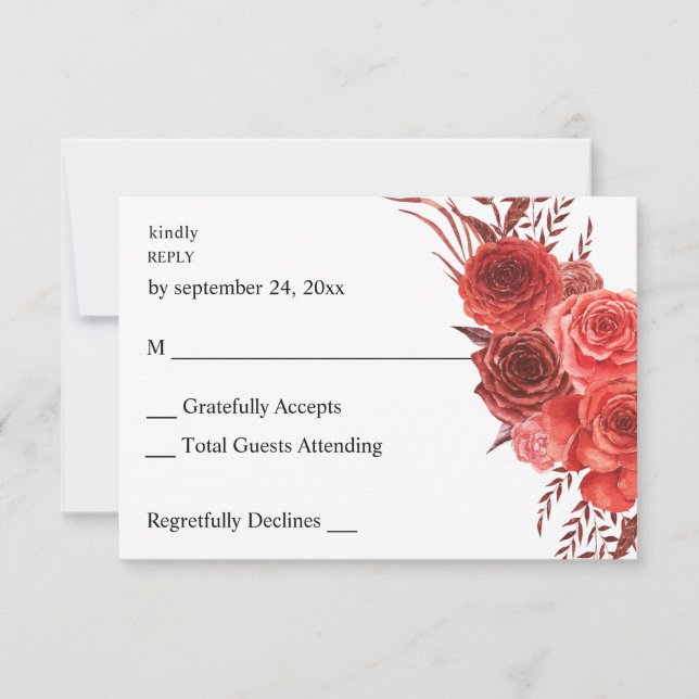Rote Flora ni Mahlzeit UAWG 2 RSVP Karte (Vorderseite)