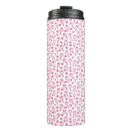 Rote Floral Thermal Tumbler Thermosbecher