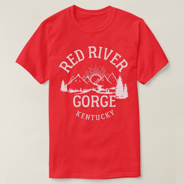 Rote Fluss Schlucht Wandern Kentucky T-Shirt (Design vorne)