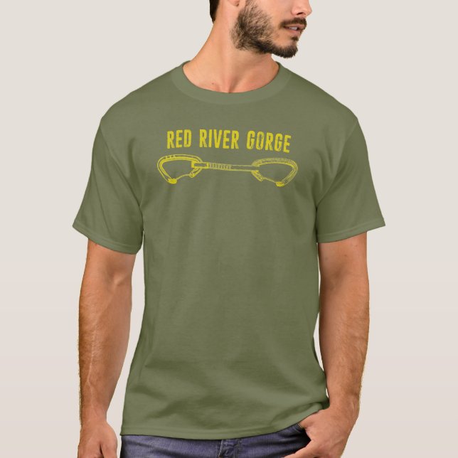 Rote Flussschlucht Klettern Schnellziehen T-Shirt (Vorderseite)