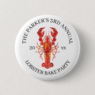 Rote Flut Hummer backen Button