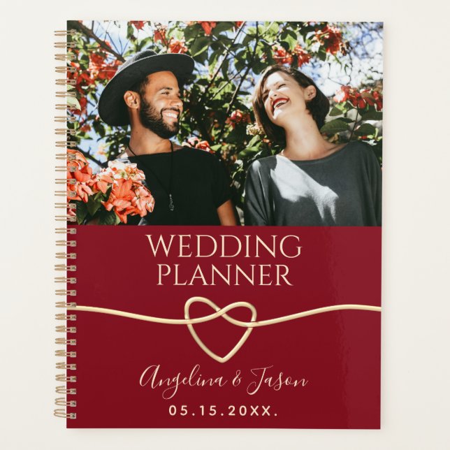 Rote Foto-Hochzeit Planer (Vorderseite)