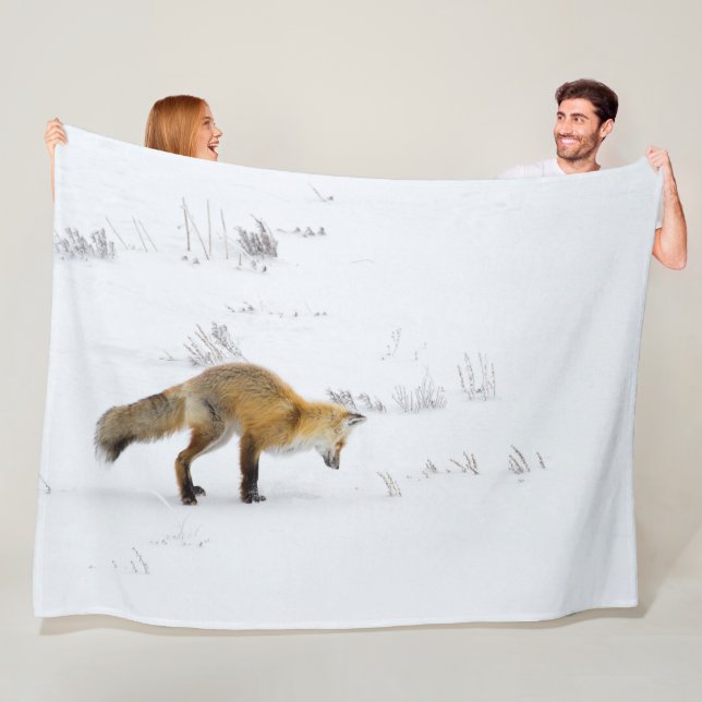 ROTE FOX JAGING IM SCHNEE FLEECEDECKE (Beispiel)