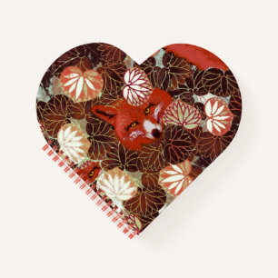 ROTE FOXE UNTER DEN WEISSEN BLÄTTER, FOLIAGE NOTIZBUCH