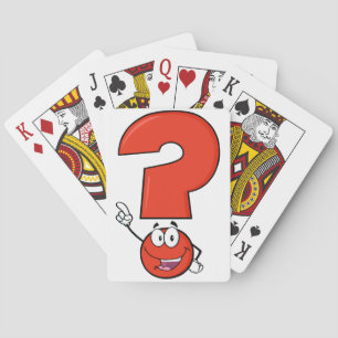 Rote Fragezeichen-Spielkarten Spielkarten