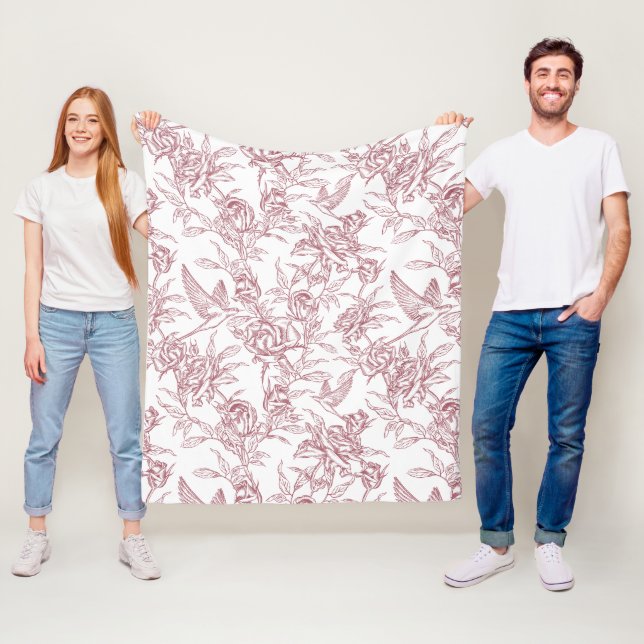 Rote französische Toile Fleecedecke (Beispiel)