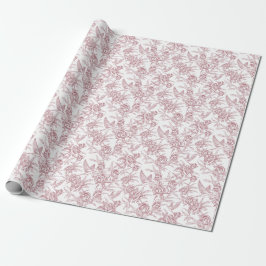 Rote französische Toile Geschenkpapier
