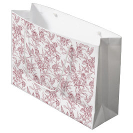 Rote französische Toile Große Geschenktüte
