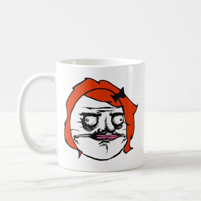 Rote Frau ich Gusta Comic-Raserei-Gesicht Meme Kaffeetasse (Links)