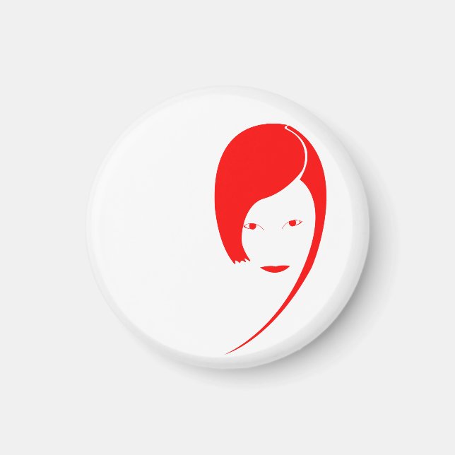 Rote Frau Magnet (Vorne)