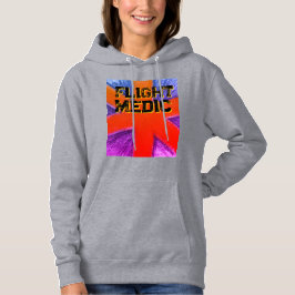 Rote Frauenflugmedizin Hoodie