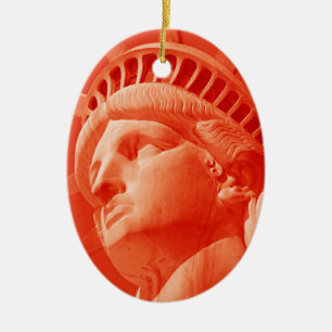 Rote Freiheitsstatue Keramikornament
