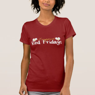 Rote Freitagfront und -rückseite T-Shirt
