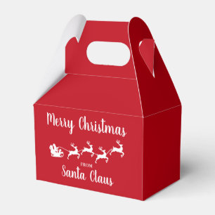 Rote frohe Weihnachten von Weihnachtsmann Geschenkschachtel