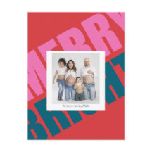 Rote fröhliche, farbenfrohe Weihnachten Moderne Fo