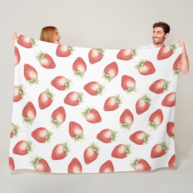 Rote Frucht Erdbeeren Fleecedecke (Beispiel)