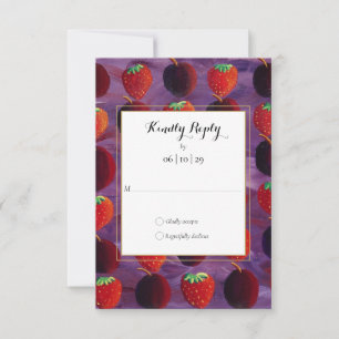 Rote Früchte Land RSVP Karte