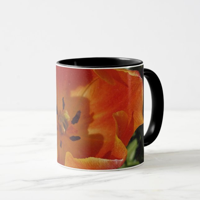 rote Frühlingsblume Tasse (VorderseiteRechts)
