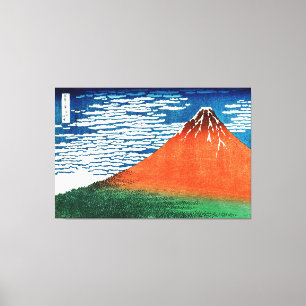 Rote Fuji-Zeichnung Kanagawa Hokusai Leinwanddruck
