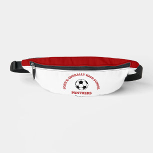 Rote Fußballspieler-Personalisierte Mannschaft Bauchtasche