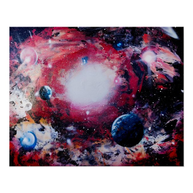 Rote Galaxie Poster (Vorderseite)