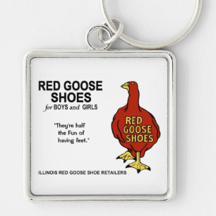 Rote Gans-Schuhe von Illinois Schlüsselanhänger