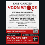 Rote Garne-Store-Logo, Knittershop, Garnspeicher Flyer<br><div class="desc">Rote Garne Store-Logo,  Knitting Store,  Garn Store Werbung Flyer durch den Business Card Store.</div>