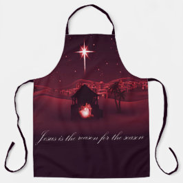 Rote Geburt Jesus ist der Grund Schürze