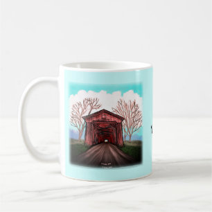 Rote Gedeckte Brücke Kaffeetasse
