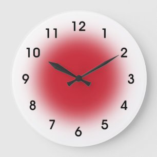 Rote gegenübergestellte Küchen-Uhr von Youbeaut Große Wanduhr