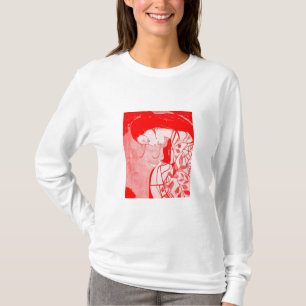 Rote Geisha-Damen OM Hoody lange Hülse (angepasst