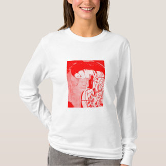 Rote Geisha-Damen OM Hoody lange Hülse (angepasst)