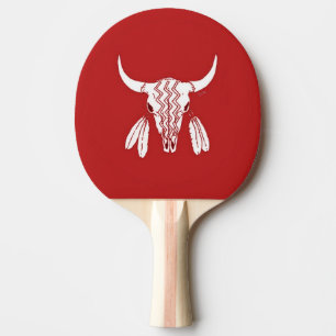 Rote Geister-Tanz Büffel Ping-Pong-Schläger Tischtennis Schläger