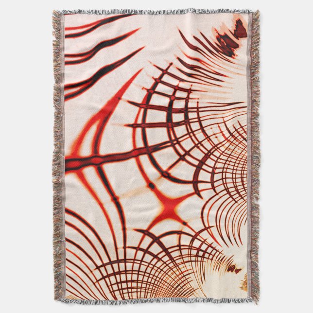 Rote, gekrümmte Spuren mit gealterter Wirkung Decke (Vorderseite Vertikal)