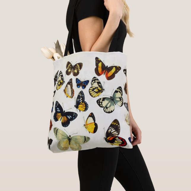 ROTE GELBE BLAUE WHITE BUTTERFLIES Schönheit Natur Tasche (Von Nahem)