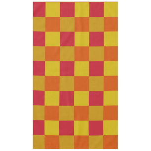 Rote, gelbe, goldene und orangefarbene Mini-Plätze Tischdecke